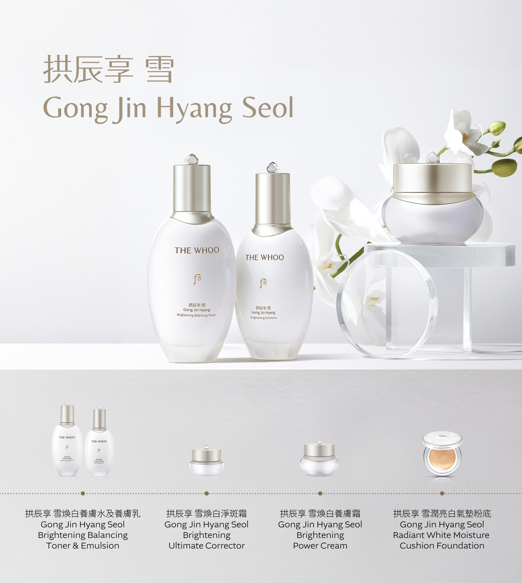 拱辰享雪煥白養膚水乳套裝